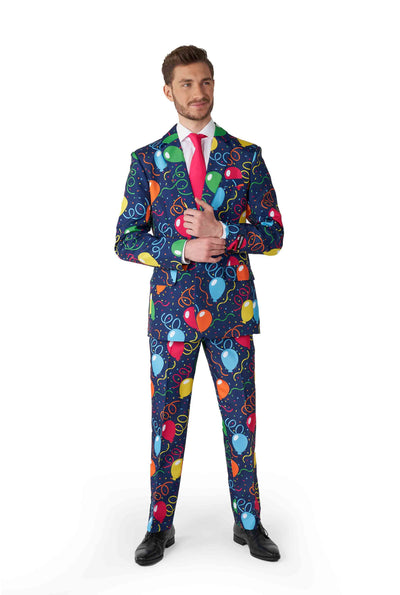 Suitmeister | Confetti Balloons Navy | Herenkostuum