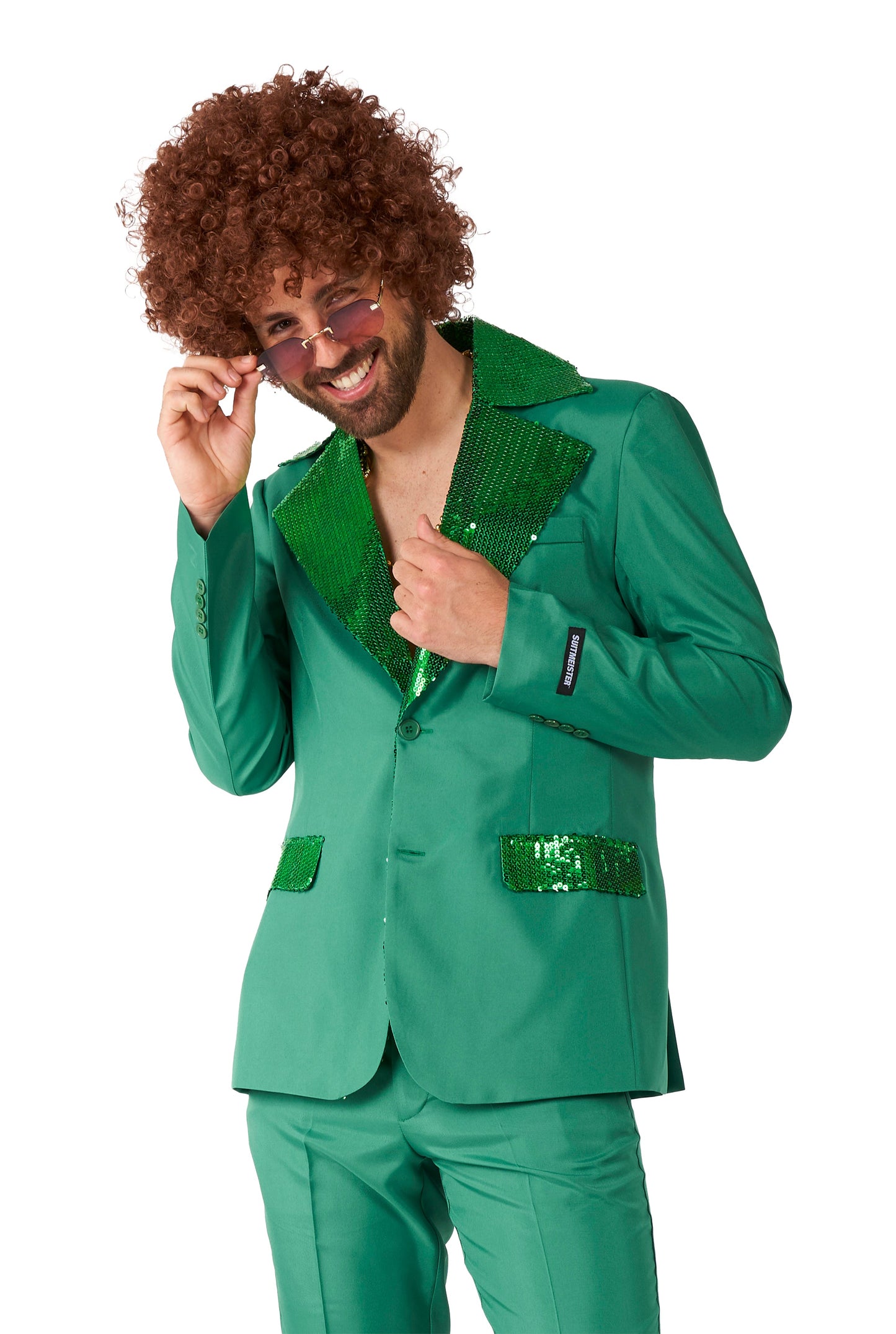 Suitmeister | Disco Suit Pink | Discokostuum Heren Groen