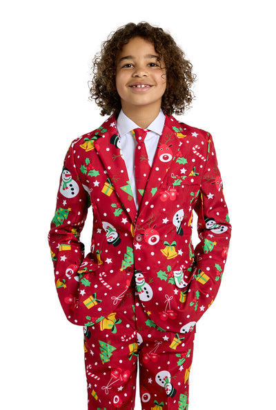 Suitmeister | BOYS Christmas Red Icons Light Up | Kinderkostuum