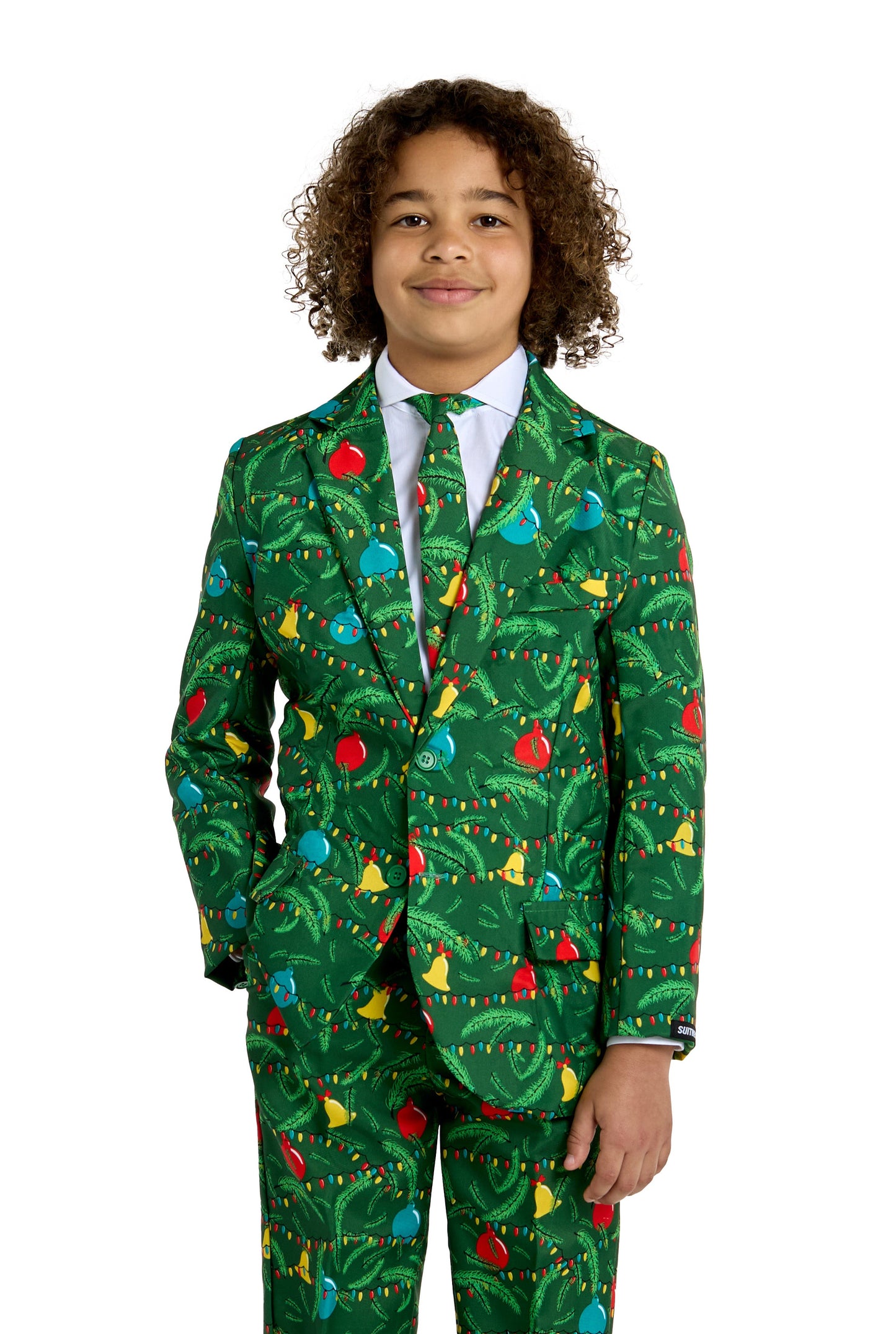 Suitmeister | BOYS Christmas Green Tree Light Up | Kinderkostuum