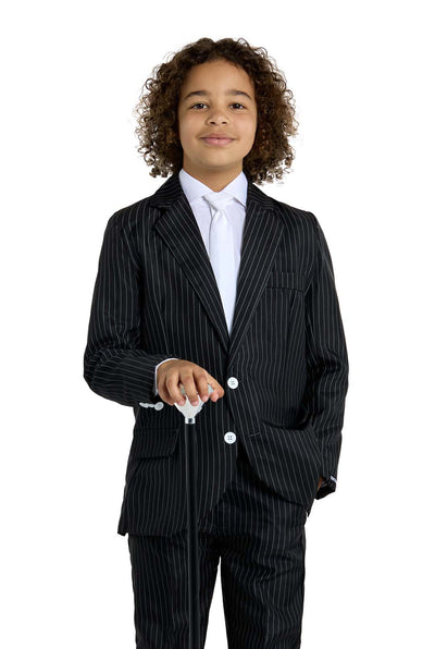 Suitmeister | BOYS Gangster Pinstripe Black | Kinderkostuum