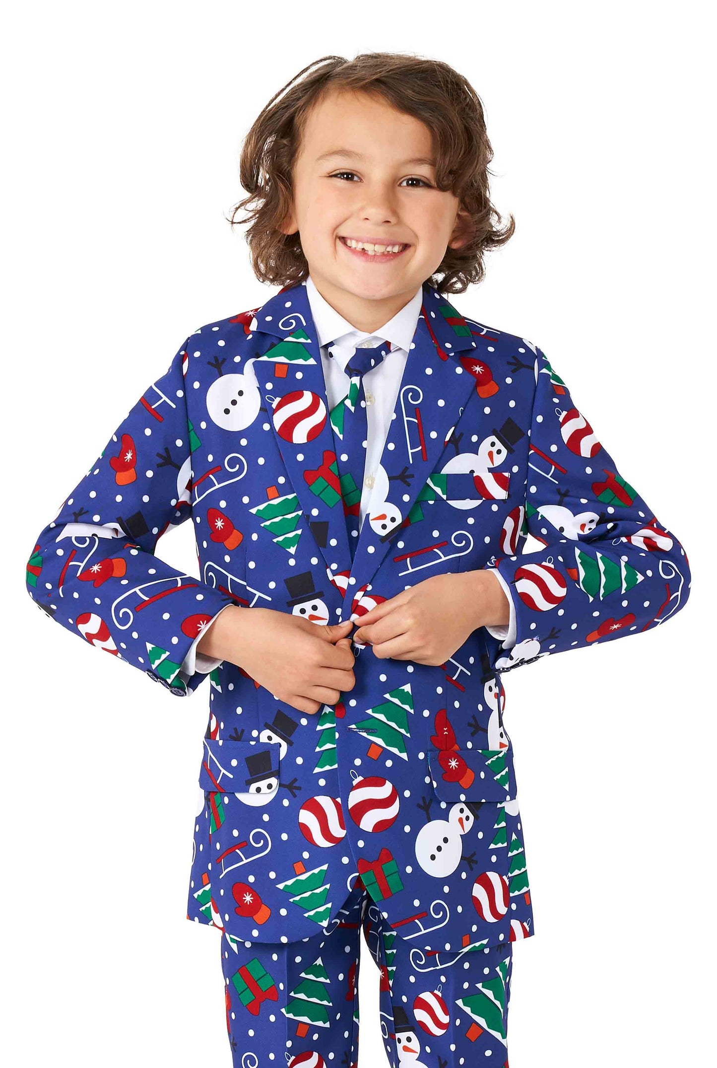 BOYS Christmas Snowman Blue