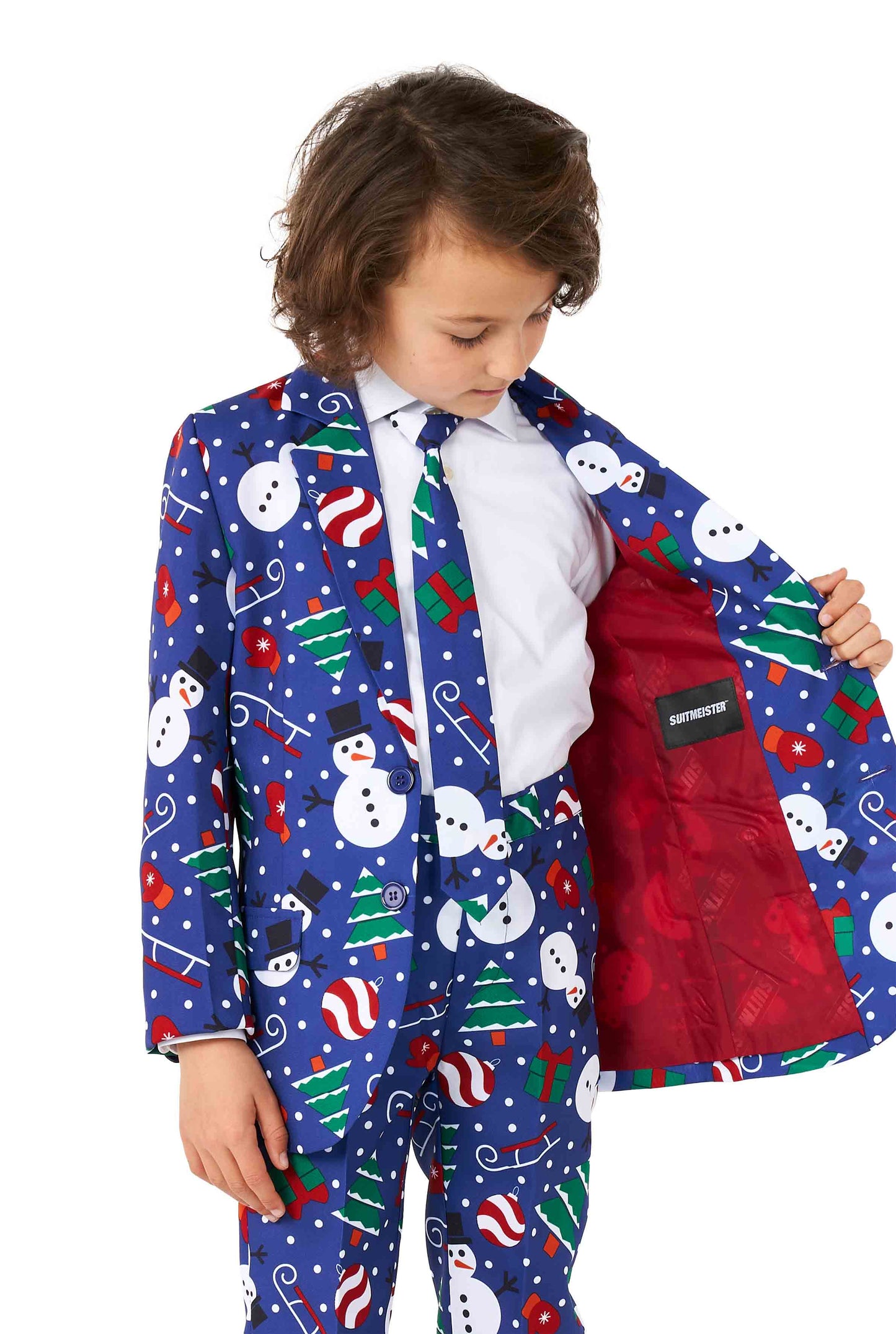 BOYS Christmas Snowman Blue