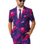 Suitmeister | SUMMER Retro Neon Navy | Herenpak | Herenkostuum