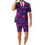 Suitmeister | SUMMER Retro Neon Navy | Herenpak | Herenkostuum