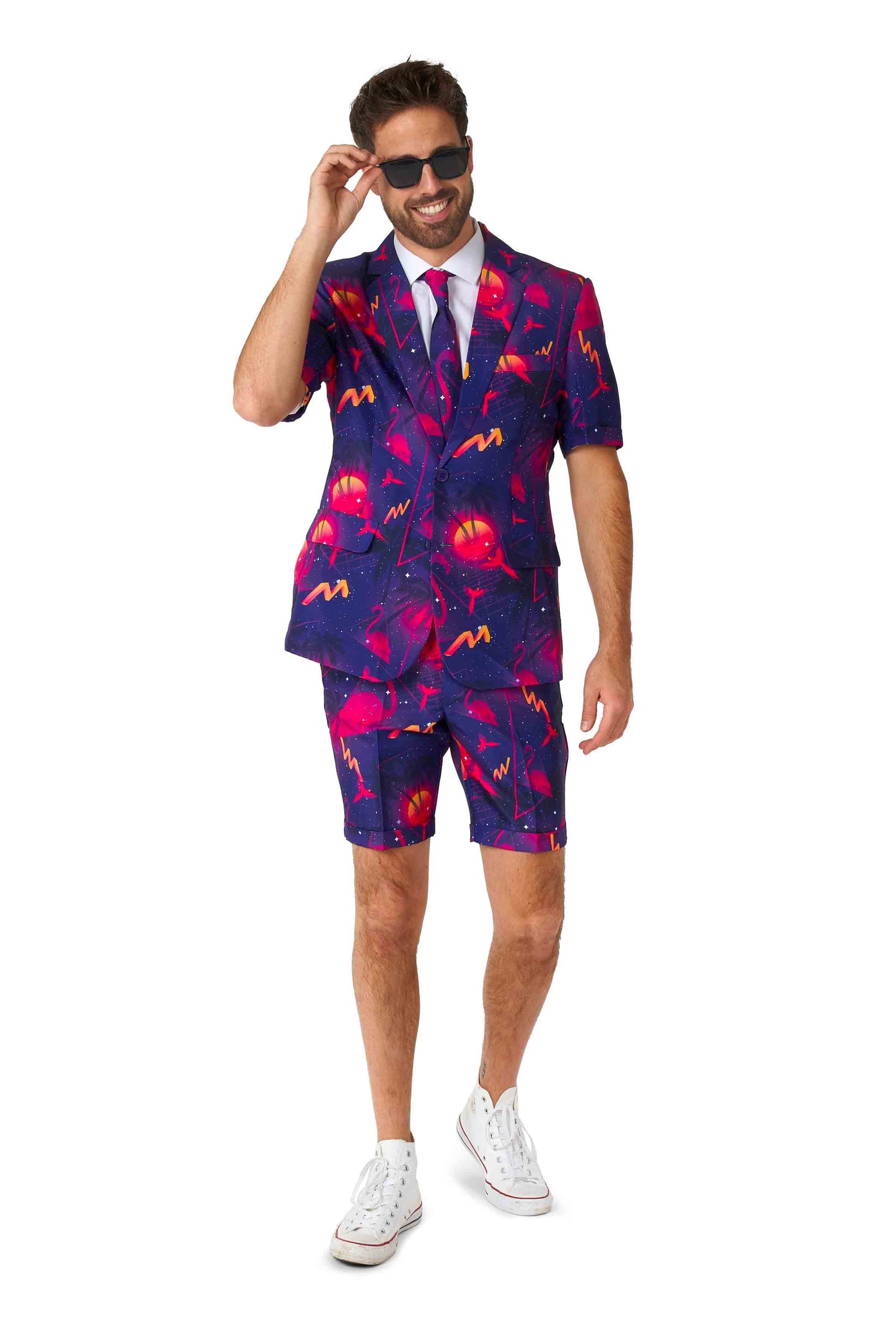 Suitmeister | SUMMER Retro Neon Navy | Herenpak | Herenkostuum