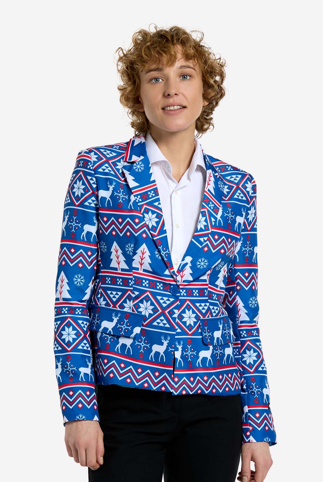 WMNS Weihnachtsblaue Nordic Jacke