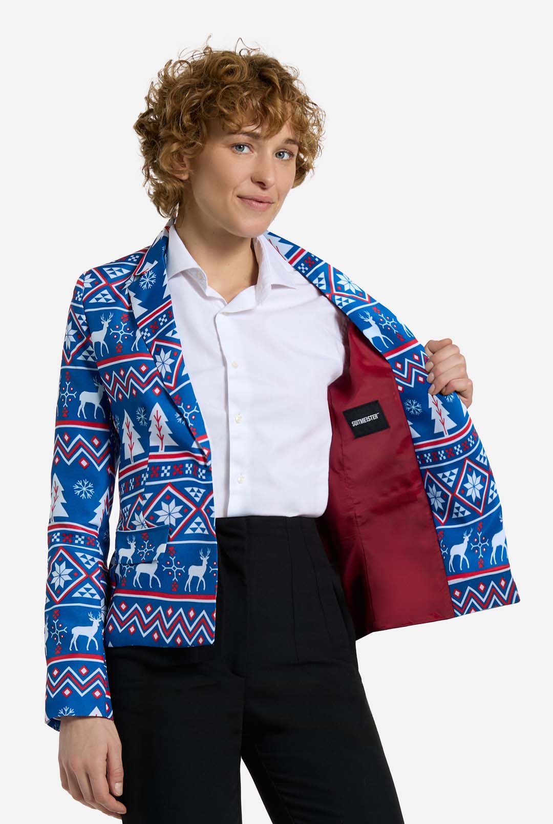 WMNS Weihnachtsblaue Nordic Jacke