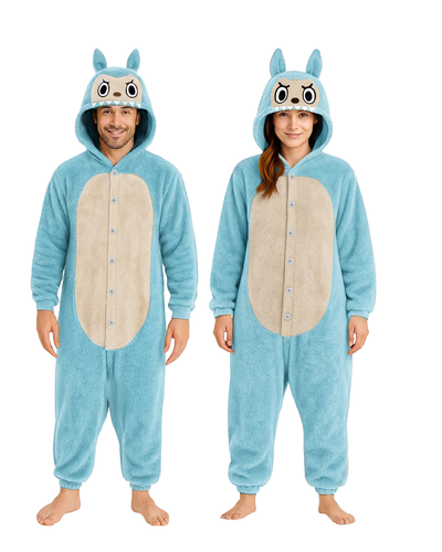 DUO DEAL: Labubu Onesie Dames + Heren | Bruin, Blauw of Beige