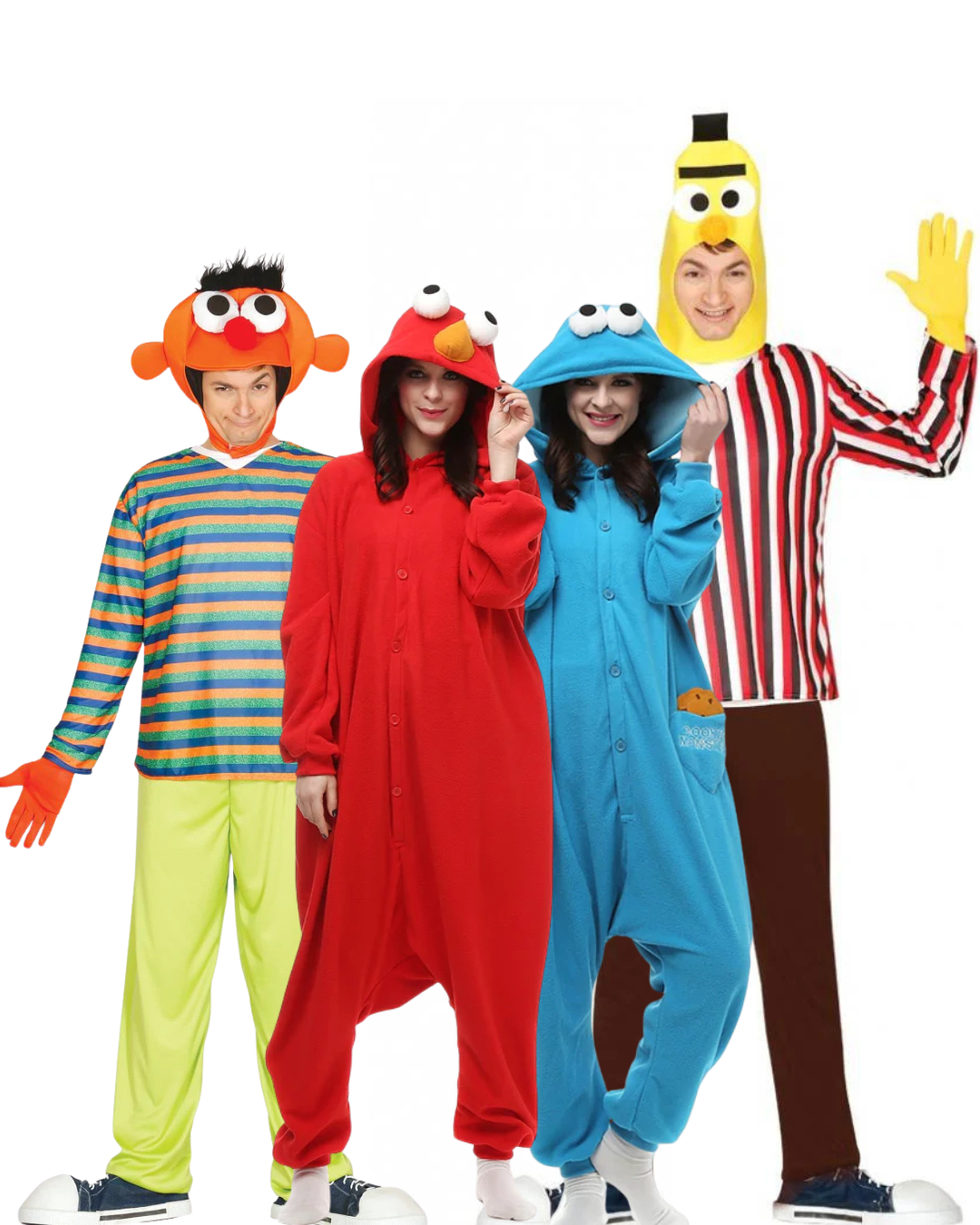 Kwartet Deal – Bert, Ernie, Koekiemonster & Elmo | Sesamstraat Kostuums Volwassenen