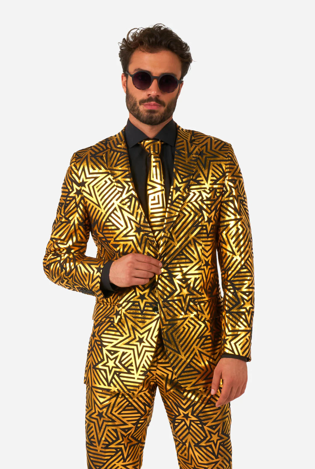 Opposuits | Golden Geo Star | Herenkostuum | Gouden herenpak