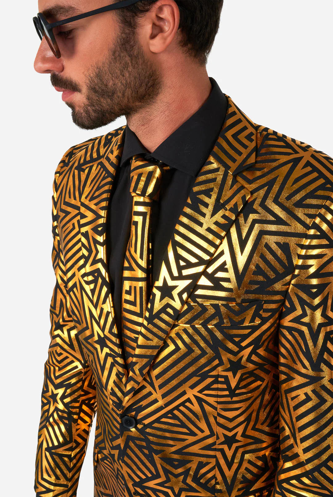 Opposuits | Golden Geo Star | Herenkostuum | Gouden herenpak