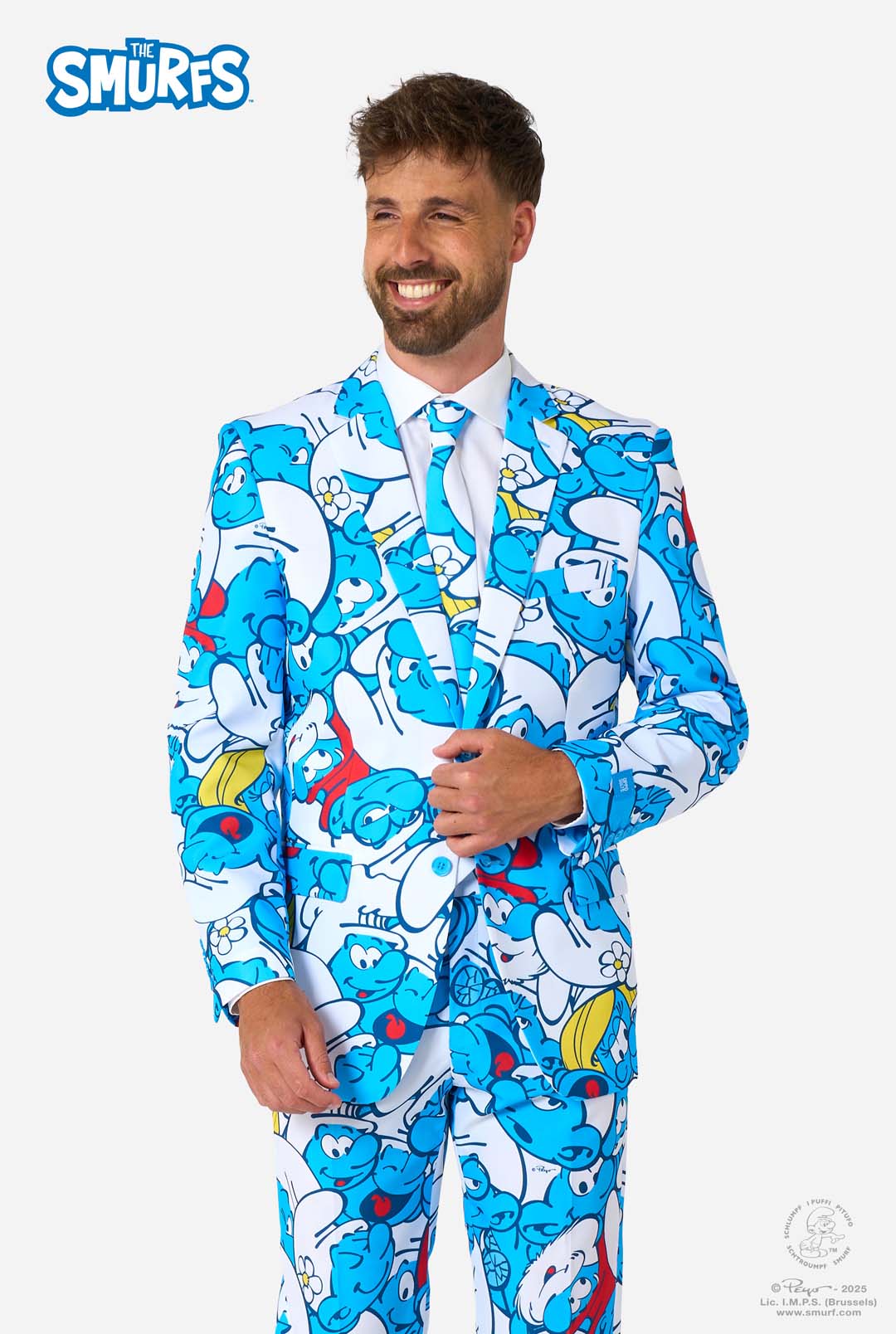 Opposuits | The Smurfs | Herenkostuum met smurfenprint