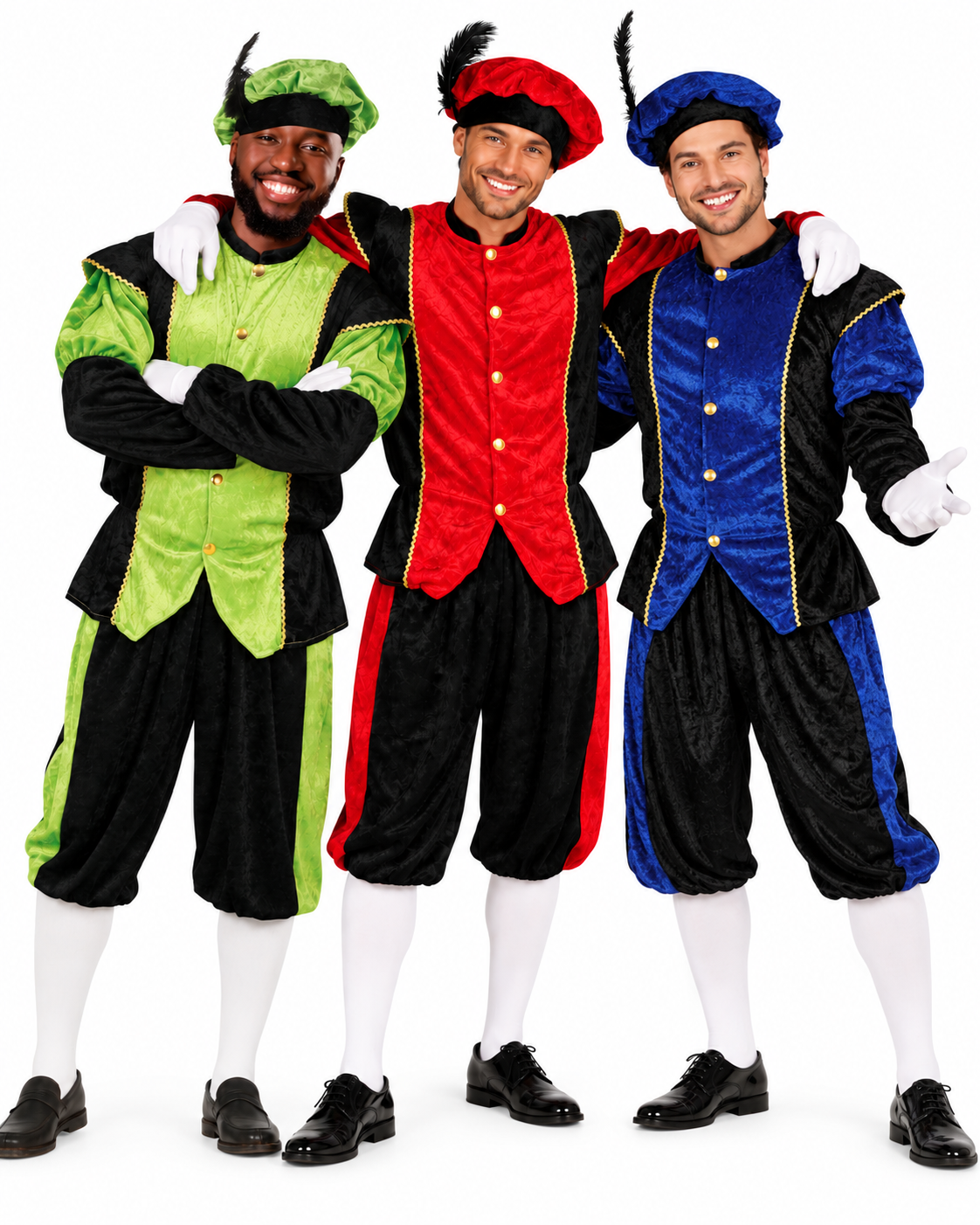 Pietenpak Heren – 3-delig Pietenkostuum in Diverse Kleuren