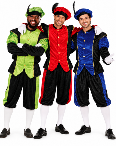 Pietenpak Heren – 3-delig Pietenkostuum in Diverse Kleuren