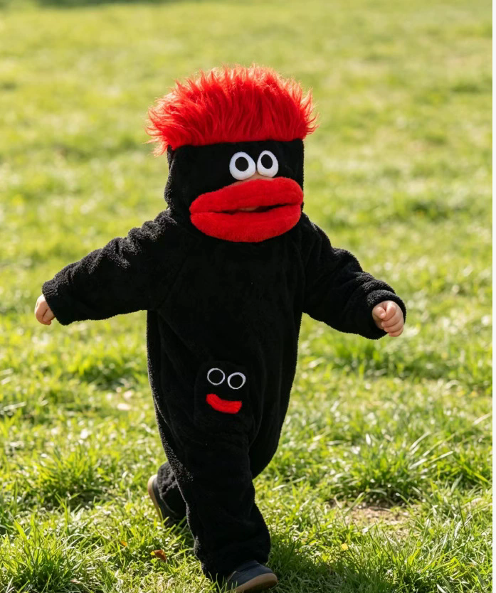 Big Mouth Monster Onesie Kinderen – Grappig Carnaval Kostuum