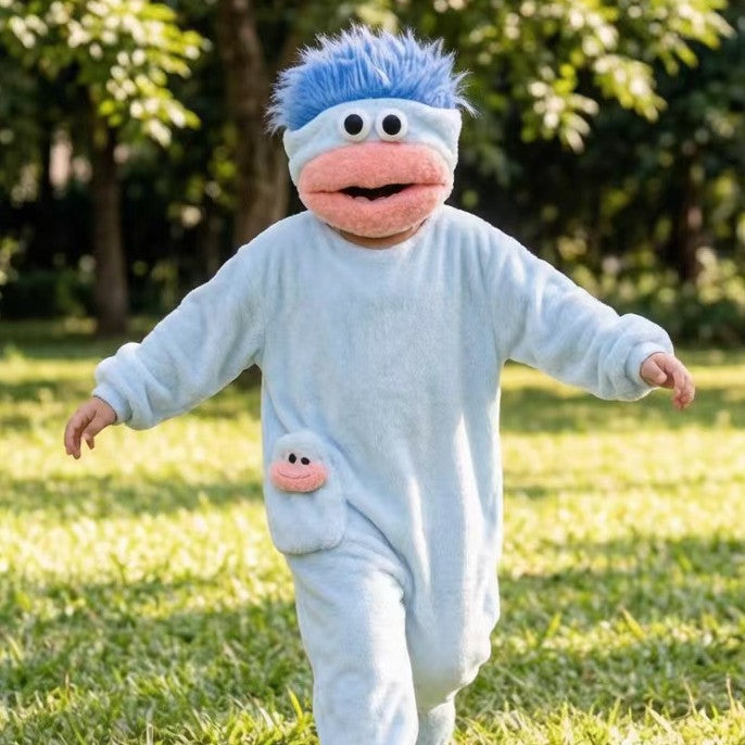 Big Mouth Monster Onesie Kinderen – Grappig Carnaval Kostuum