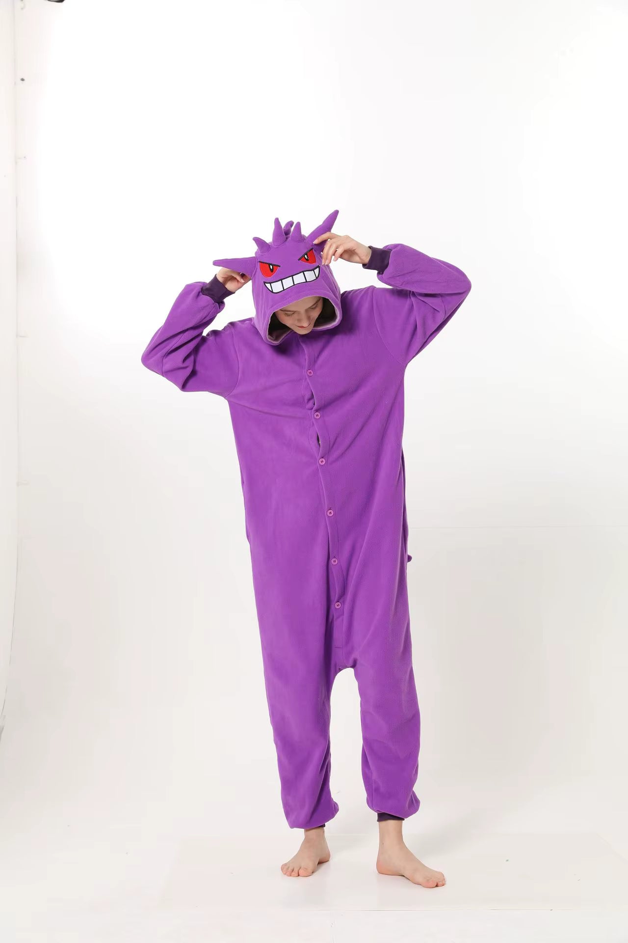 Gengar Onesie | Kostüm | Pyjama | Für Kinder &amp; Erwachsene