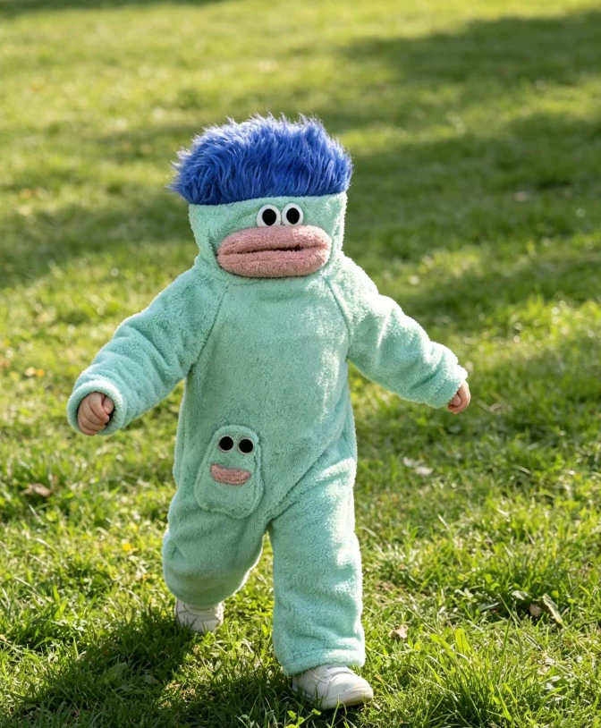 Big Mouth Monster Onesie Kinderen – Grappig Carnaval Kostuum