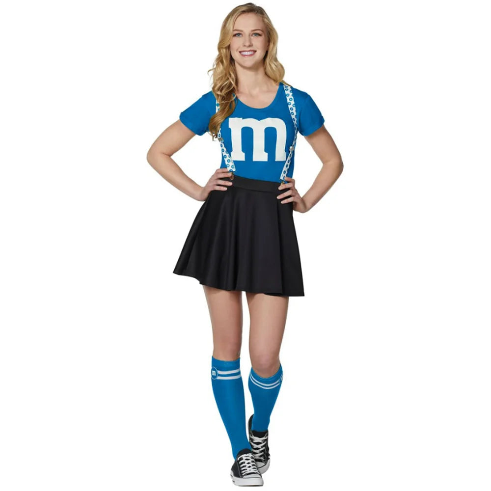 M&M Kostuum Dames | Cheerleader Set | Verschillende Kleuren | Groepskostuum