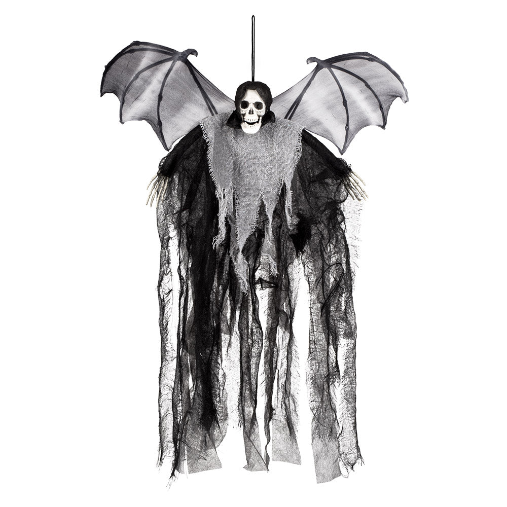 Schedelvleermuis decoratie voor Halloween 60 cm