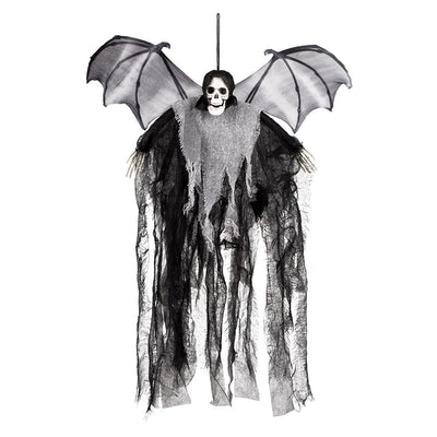 Schedelvleermuis decoratie voor Halloween 60 cm