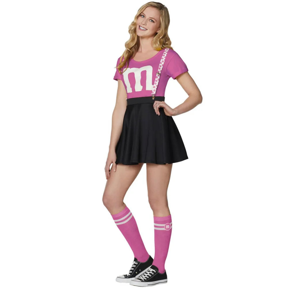 M&M Kostuum Dames | Cheerleader Set | Verschillende Kleuren | Groepskostuum