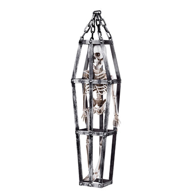 Halloween skelet in kooi 50 cm