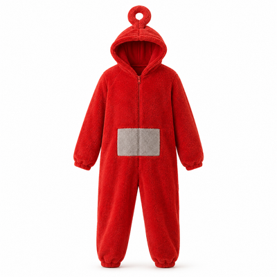 Rode teletubbie onesie