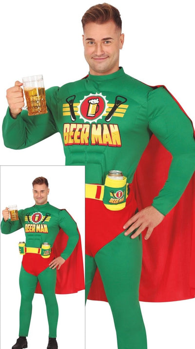 Bierpak Superheld Groen Heren | Word de ultieme bier-superheld!