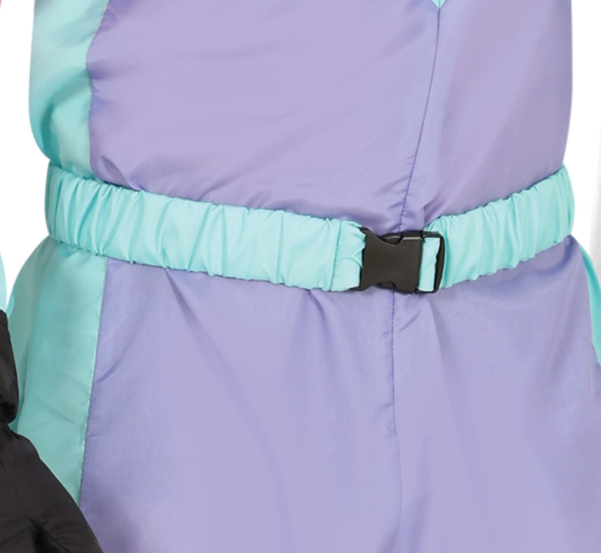 Blauw-Paars Skipak Heren – Retro Jumpsuit met Riem