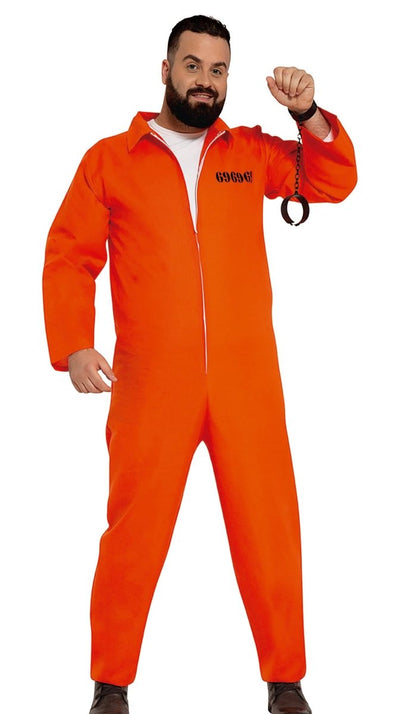 Boevenpak Heren Groepskostuum 5 Personen – 5x Oranje Gevangenis Jumpsuit