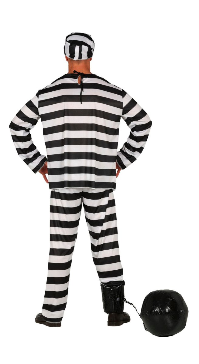 Boevenpak Heren Zwart/Wit – Klassiek Gestreept Kostuum met Pet, Shirt & Broek