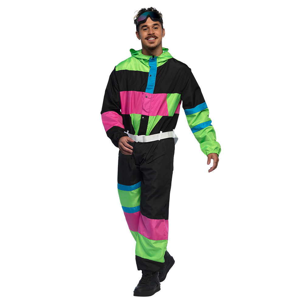 Skipak 80’s Dude – Retro Heren Jumpsuit met Riem & Partybril