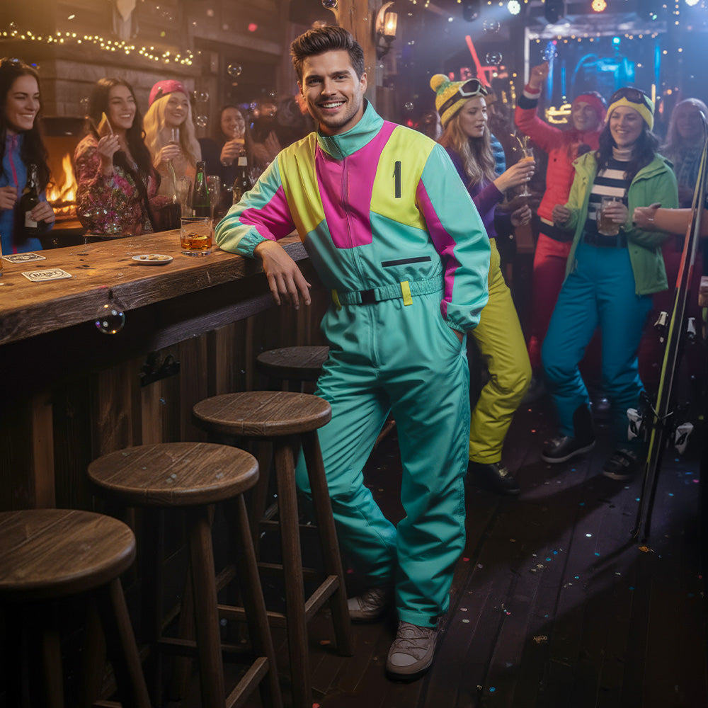 Skipak Snow Blizzard Dude – Neon Jumpsuit met Zakken & Riem