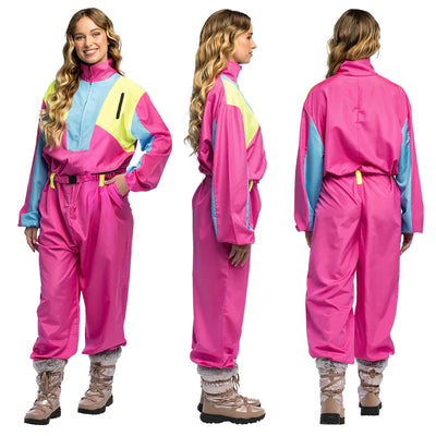 Skipak Snow Glow Babe – Neon Dames Jumpsuit met Riem & Zakjes