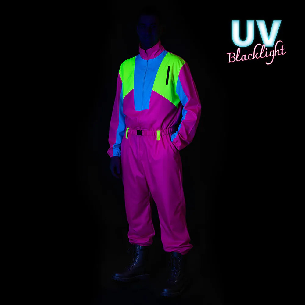 Skipak Snow Glow Dude – Neon Heren Jumpsuit met Riem & Zakken