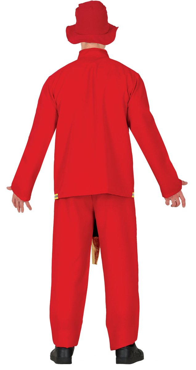 Brandweerman Kostuum 4-delig – Rood | Fout Party & Carnaval Outfit