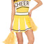 Cheerleader Jurk Geel Dames