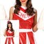 Cheerleader Jurk Rood Wit Dames