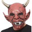 Duivel Demon Masker Rood – Latex Halloween Masker met Hoorns