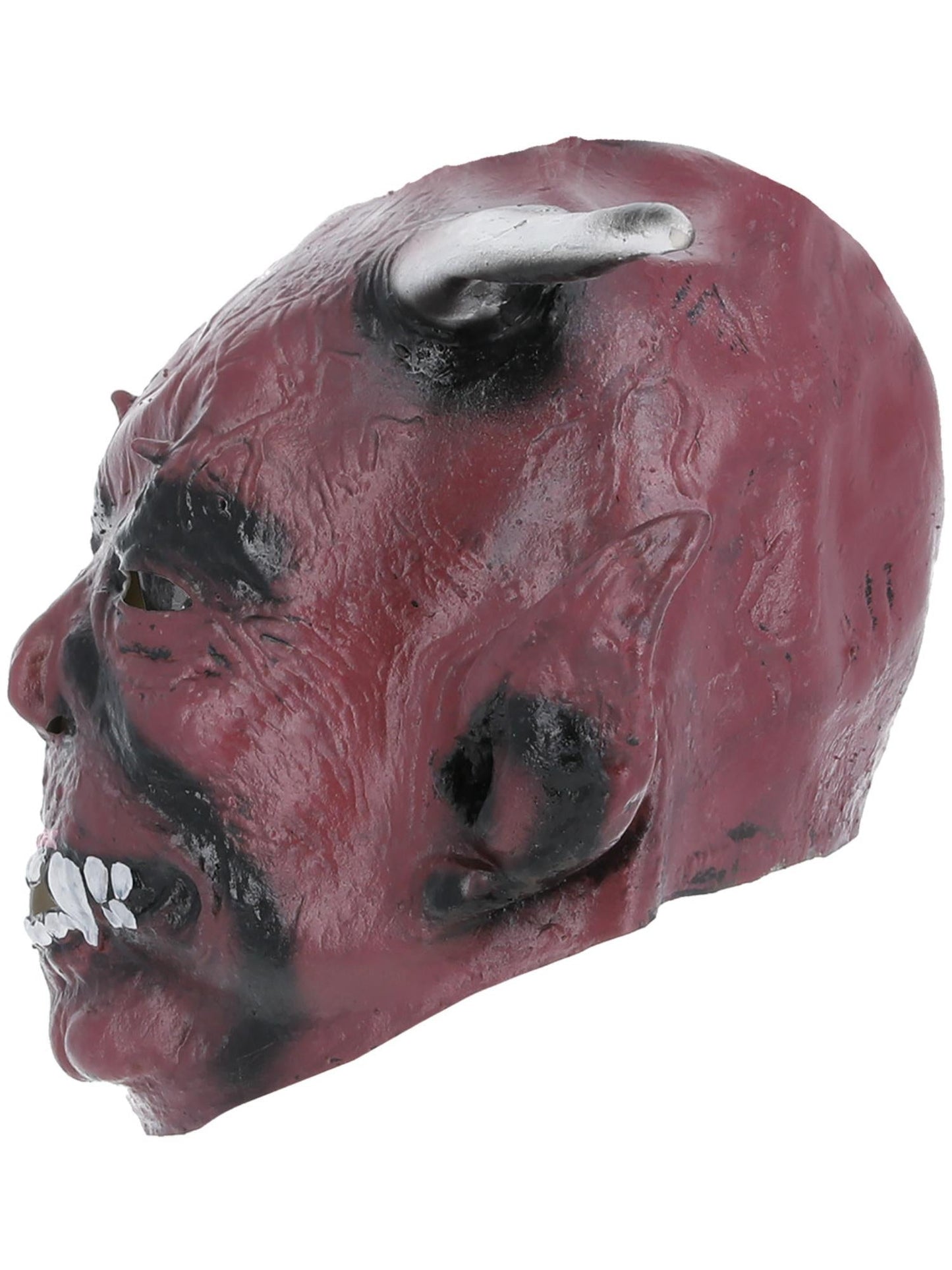 Duivel Demon Masker Rood – Latex Halloween Masker met Hoorns