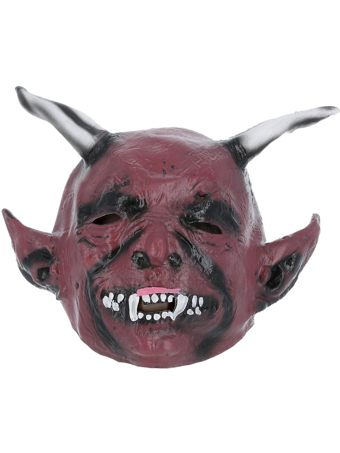 Duivel Demon Masker Rood – Latex Halloween Masker met Hoorns