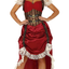 Steampunk Kostuum Dames Rood