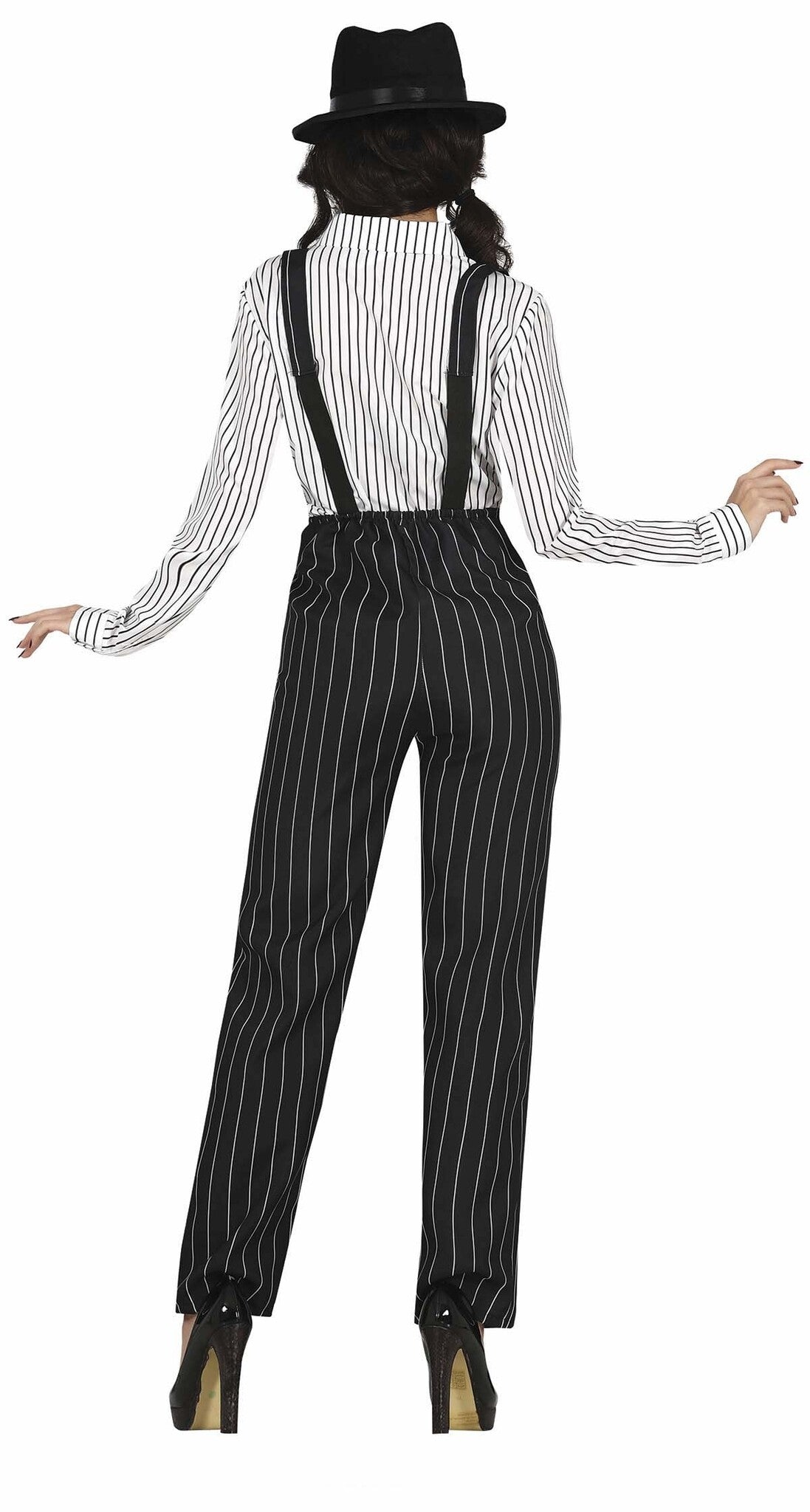 20’s Gangster Kostuum Dames – Shirt met Stropdas & Broek