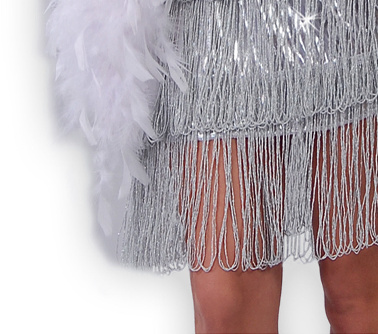 Charleston Jurk Dames – Zilver | Jaren 20 Flapper Kostuum