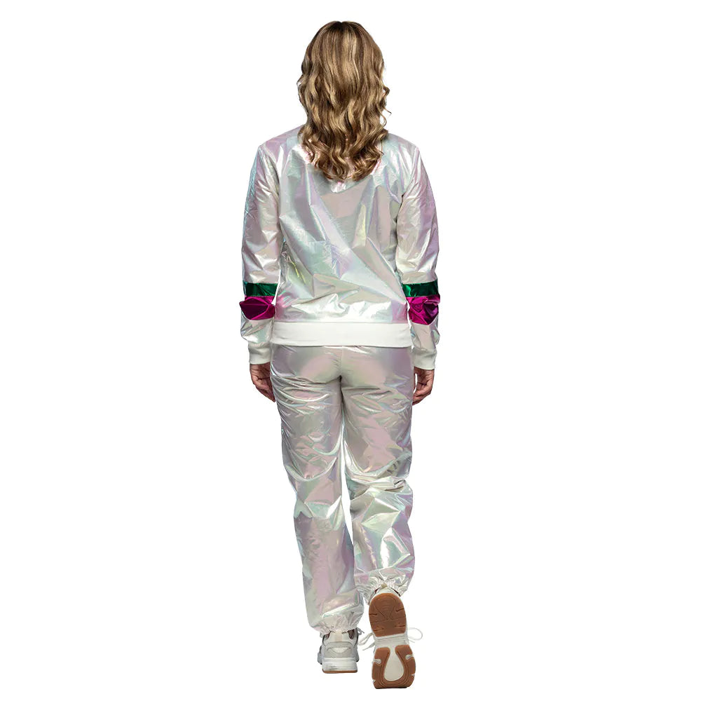 Holografisch Trainingspak Dames – Gekleurd | 90’s Gabber Fout Party Kostuum