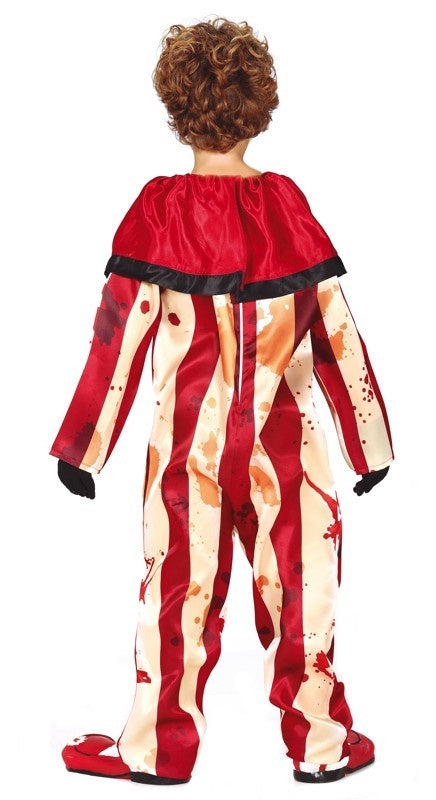 Clown-Halloweenkostüm für Kinder, gestreift