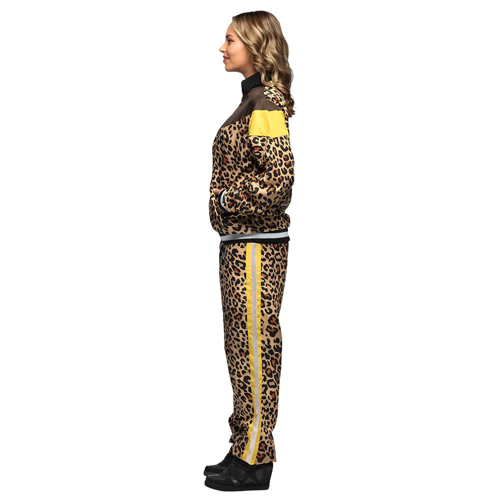 Panter Trainingspak Dames – Bruin Luipaard | 90’s Gabber Fout Party Kostuum