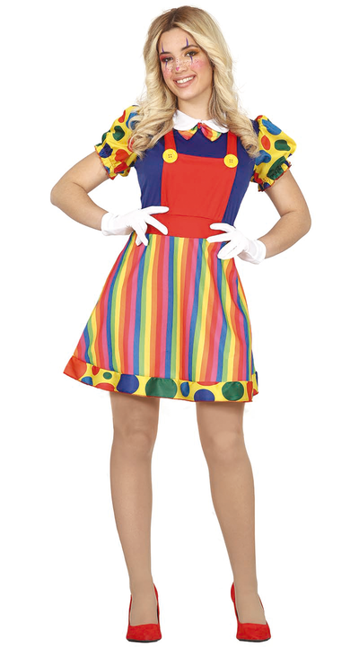 Clownskostüm für Damen – Fröhliches Clownskostüm